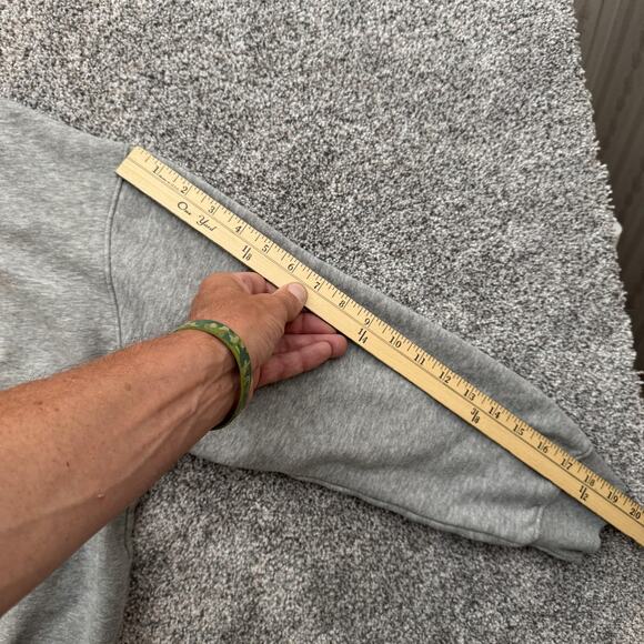 Nike Hoodie Mens Medium Gray Pullover Sweatshirt Swoosh Logo Fleece Athletic - Picture 5 of 10